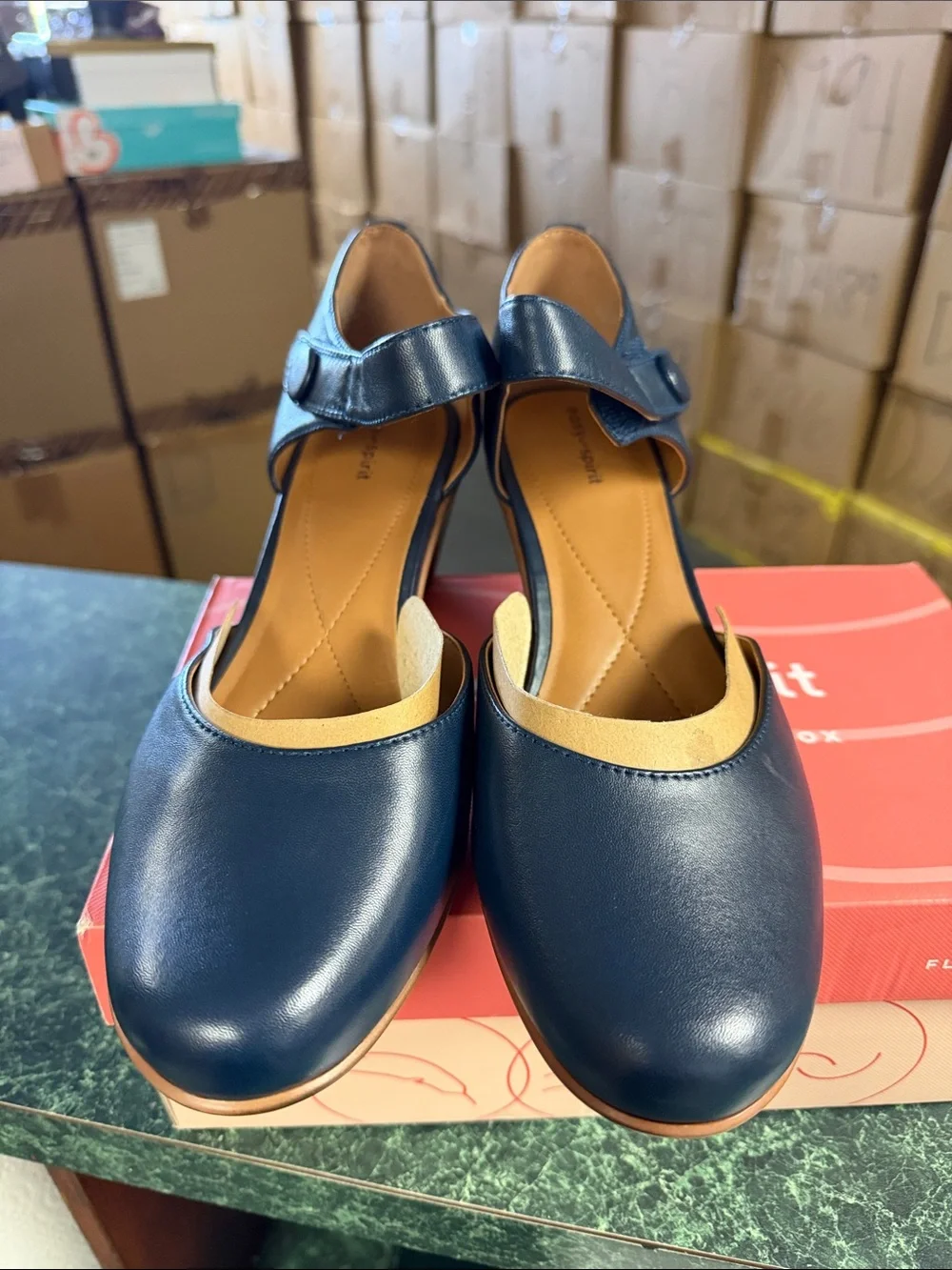Easy Spirit Navy Mary Jane Low Heel Pumps